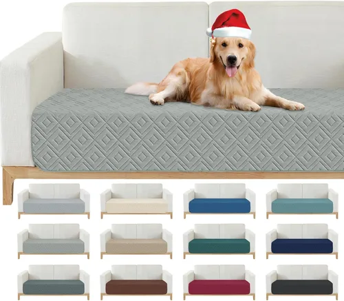 Vista 47 de Manta Impermeable para Sofá para Perros 2026 (30"x53") Cómoda Alfombrilla de Sofá de Dos Plazas para Mascotas con Respaldo Antideslizante, Forro