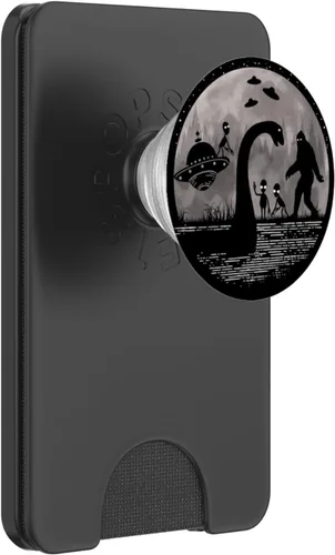 Vista 7 de Bigfoot Loch Ness Monster Nessie Sasquatch Ufo Funny Aliens PopSockets Swappable PopGrip
