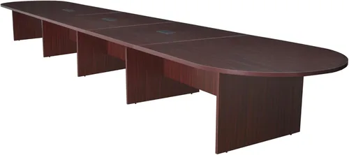 Vista 18 de Regency Legacy - Mesa de conferencia laminada de 10 pies con 1 puerto de carga, construcción duradera, superficie resistente a los arañazos y diseño