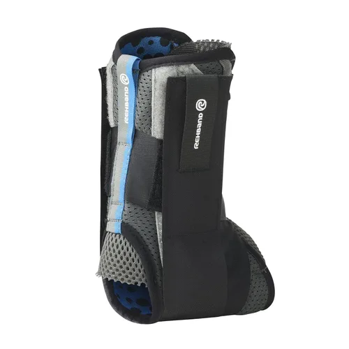 Vista 3 de Rehband Tobillera, soporte para tobillo izquierdo/derecho con cordones para alta estabilidad, soporte de tobillo para estabilidad y seguridad