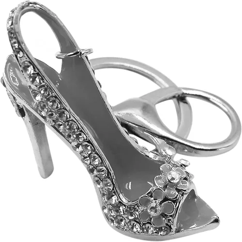 Vista 4 de AIBEARTY Zapatos de tacón alto con diamantes de imitación de cristal para mujeres y niñas, llavero de moda, bolso de coche, monedero, decoración