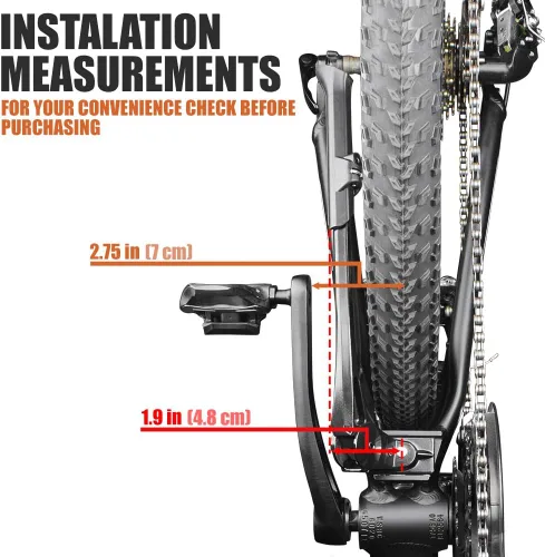 Vista 5 de Soporte para bicicleta ajustable de BV con pestillo de resorte integrado oculto, para bicicletas de 24 a 29 pulgadas Negro