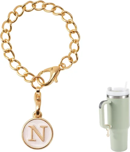 Vista 10 de MOTAIN Accesorios de dije de letra para taza Stanley, dije de mango de letra de identificación de acero inoxidable, dije de letra de mango de taza