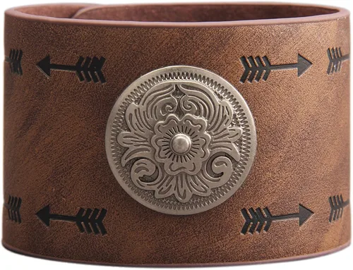 Vista 72 de Jeilwiy Pulseras de cuero punk para hombres, pulseras hechas a mano, brazalete ancho, joyería trenzada, color negro y marrón, ajustable, regalos