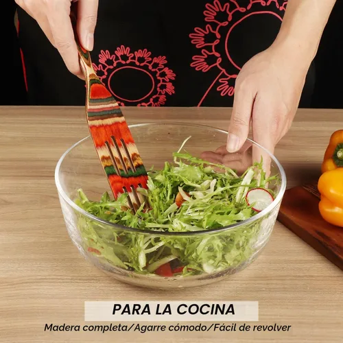Vista 6 de Utensilios de cocina Pakkawood para cocinar, utensilios de cocina