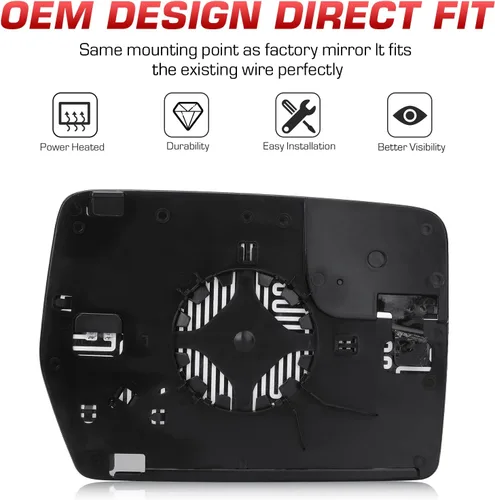 Vista 6 de Espejo calefactable para Ford F150 2011, 2012, 2013, 2014, repuesto BL3Z-17K707-E