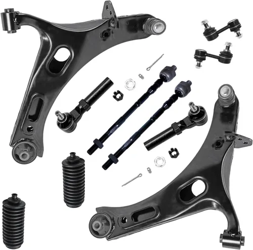 Vista 70 de Detroit Axle - Kit de suspensión delantera de 10 piezas para Chevrolet Trailblazer GMC Envoy 2004-2007 2005 2006 Soportes de brazo de control