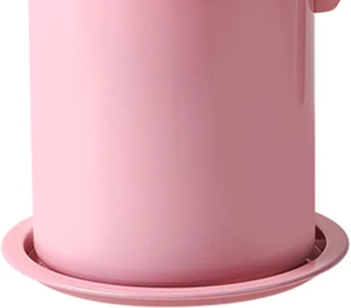 Vista 9 de Cyrank Colador de aceite, recipiente de grasa de tocino con tapa y asa, rosa, 5.3 x 6.7 in