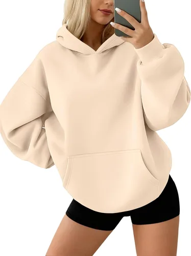 Vista 10 de AUTOMET Sudaderas con capucha de forro polar de gran tamaño para mujer, ropa de otoño Rosa