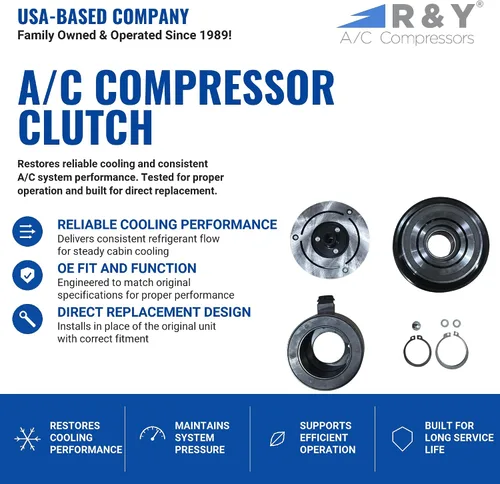 Vista 2 de RYC A/C Compresor Embrague FG679-01-CL (Se adapta a Chevrolet Camaro 6.2L 2010, 2011, 2012, 2013, 2014, 2015)