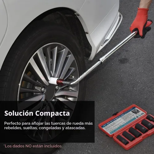 Vista 4 de FIRSTINFO F32246D - Llave de rueda extensible de 1/2 pulgada de alto par, herramientas profesionales de reparación de neumáticos de coche