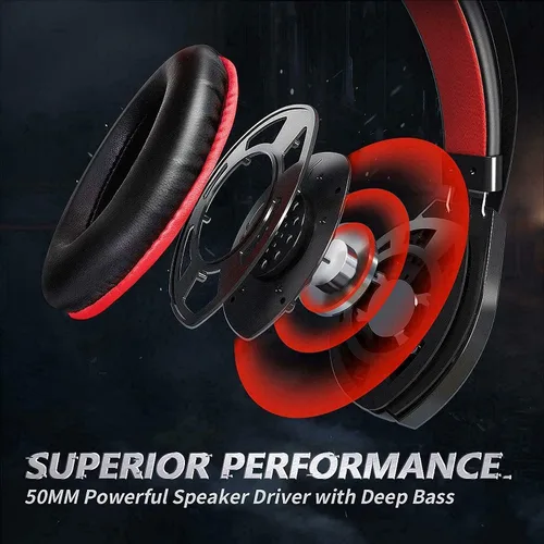Vista 4 de EZwinpow - Auriculares estéreo de videojuegos con sonido envolvente 71 con micrófono de cancelación de ruido y almohadillas de espuma viscoelástica