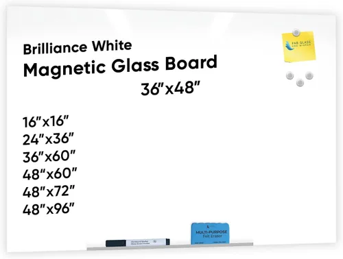 Vista 24 de Fab Glass and Mirror - Pizarrón magnético de vidrio con borrador, Negro