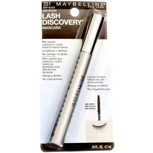 Vista 2 de Maybelline New York Lash Discovery - Máscara lavable, color negro [351] 0.16 onzas (paquete de 9)