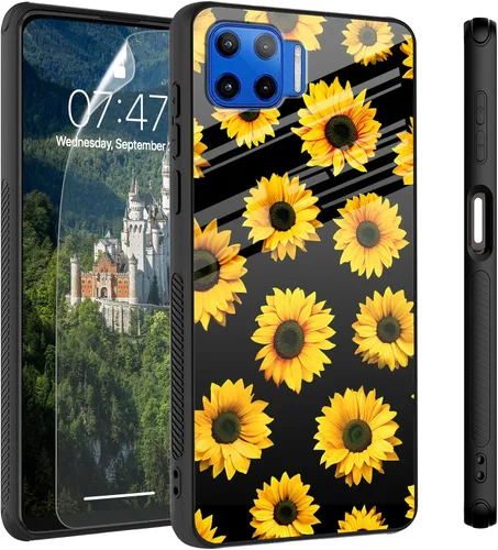 Vista 69 de Funda para Motorola Moto Edge 2022, cubierta trasera de vidrio templado con protector de pantalla, funda protectora a prueba de golpes para Motorola