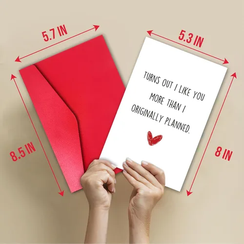 Vista 2 de TQDaiker Divertida tarjeta de aniversario para marido, novio, preciosa tarjeta del día de San Valentín de esposa, novia, tarjeta de amor para él