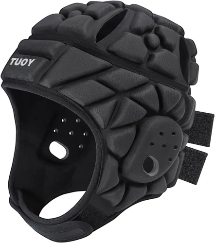 Vista 8 de Casco de rugby – Casco acolchado suave de 7 v7 bandera de fútbol de fútbol para jóvenes, niños, adultos
