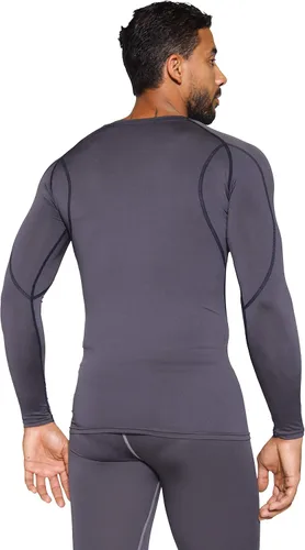 Vista 7 de Real Essentials Paquete de 4 camiseta de compresión de manga larga para hombre para clima frío (disponible en tallas grandes y altas)