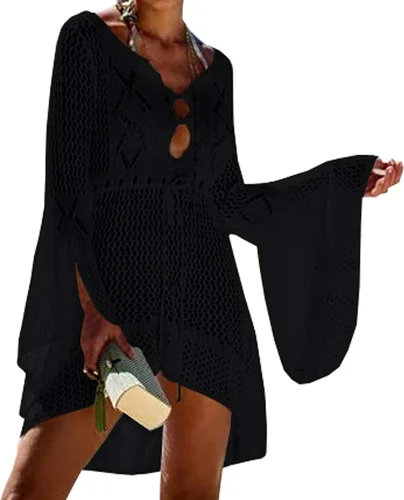 Vista 3 de Wander Agio - vestido para playa, con diseño de red, atractivo, para usar encima del bikini.