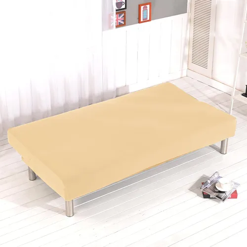 Vista 5 de Fundas de sofá sin brazos, elásticas de elastano, funda plegable para sofá cama, futón sin reposabrazos, protector de muebles para sala de estar