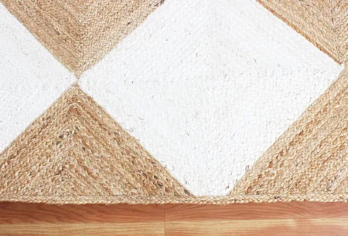Vista 85 de Natural Jute Collection - Alfombra rectangular de 2 x 3 pies, alfombra de yute trenzada a cuadros multicolor de 0.27 pulgadas de grosor, ideal