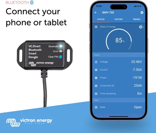 Vista 2 de Victron Energy VE.Direct Smart Dongle (Bluetooth) - Monitoreo inalámbrico para BMV y MPPT - Compatible con iOS y Android a través de la aplicación