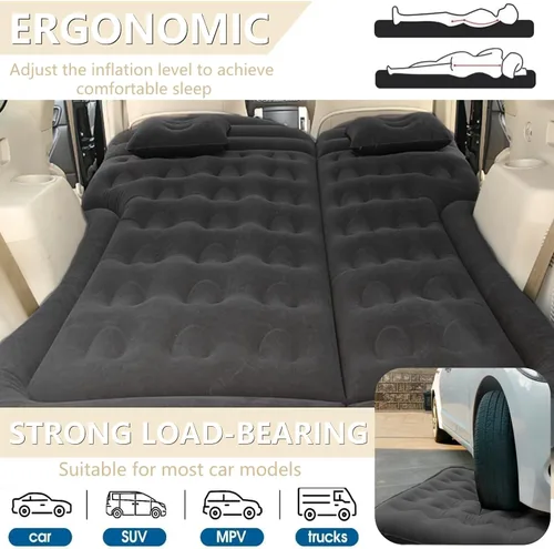 Vista 7 de Colchón de aire SUV – Colchón de coche plegable cama inflable con dos almohadas de aire, cama de aire portátil para el maletero del automóvil