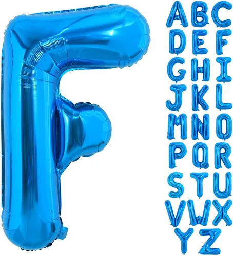 Vista 18 de Globos TONIFUL de 40 pulgadas, grandes, azules, con letras B gigantes, globos de alfabeto de papel de aluminio, mylar, grandes globos