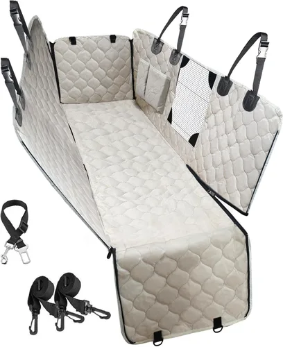 Vista 9 de PETICON Funda de asiento de coche para perro, hamaca impermeable para Negro