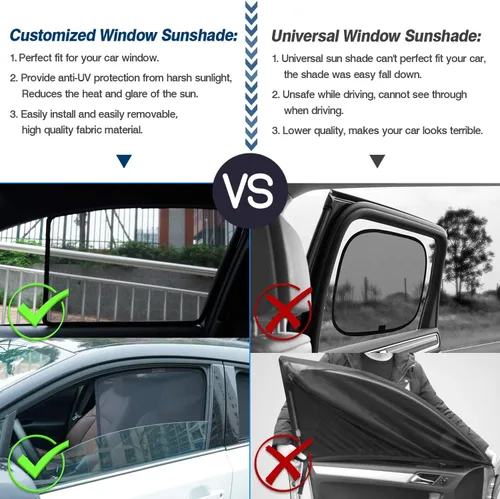 Vista 3 de Cartist Parasoles para ventana lateral de automóvil para Nissan Rogue 2014-2020 (no para Nissan Rogue Sport), parasoles para ventana, cubiertas