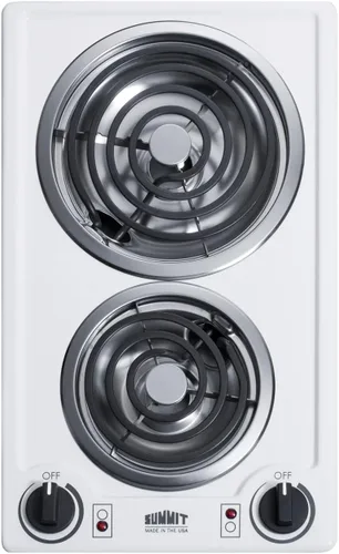 Vista 10 de Summit CCE212BL - Estufa eléctrica de 2 quemadores de 12 pulgadas, con bobina de 115 voltios, compatible con ADA, negro