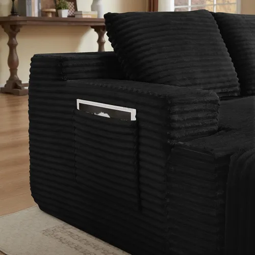 Vista 8 de Sofás seccionales en forma de U de gran tamaño de 141 pulgadas con consola de almacenamiento para sala de estar, sofá y sofá simétrico con otomanas