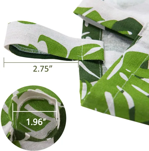 Vista 7 de BROSHAN Cortinas blancas y verdes para dormitorio, cortinas de ventana de hojas de plantas tropicales, 2 paneles de 78 pulgadas de largo, cortinas
