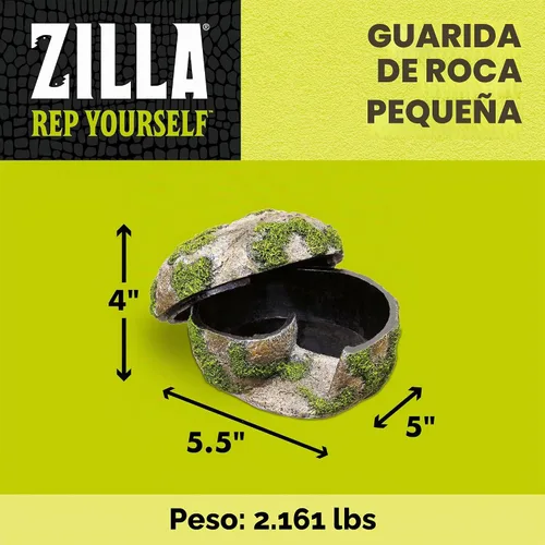 Vista 2 de Zilla Rock Lair Naturalistic Hide for Snakes and Lizards, Small Piel húmeda de reptil, retiene la humedad para el desprendimiento y la puesta