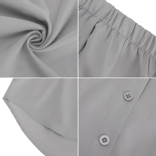 Vista 7 de Extensor de camisa para mujer, 3 piezas, leggings falsos ajustables en capas, parte superior inferior de barrido, falda