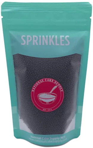 Vista 3 de NCS Gránulos negros comestibles sin pareil – 8 onzas – Ideal para cupcakes, galletas, pasteles, pasteles