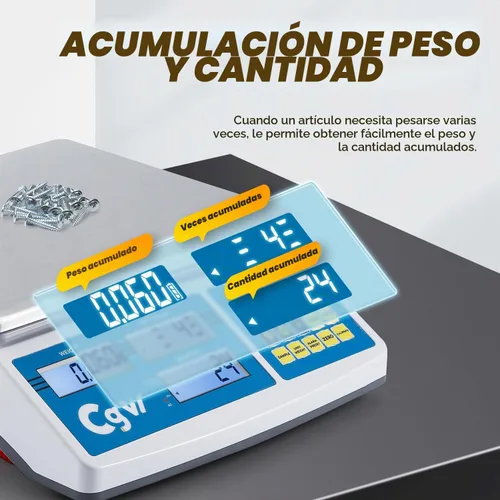 Vista 3 de CGOLDENWALL Escala de conteo industrial 66lb/30kg Escala de inventario