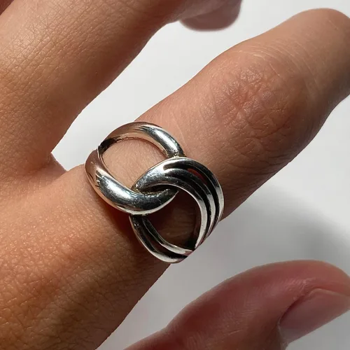 Vista 34 de Anillos de banda ancha de plata de ley 925 vintage hechos a mano para mujeres/hombres, anillo ajustable para el pulgar