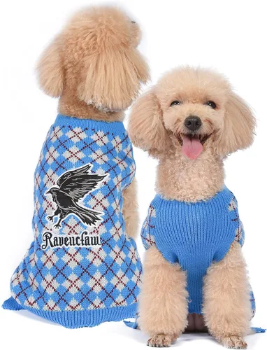 Vista 10 de Harry Potter Gryffindor Suéter para perro, ropa exterior para mascotas, ropa y accesorios para perros con licencia oficial para casas de Hogwarts