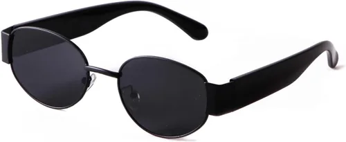 Vista 3 de ADE WU Lentes de sol ovalados para mujer y hombre, estilo vintage de los años 90, lentes de diseño de moda en tono dorado, marco de metal, lentes