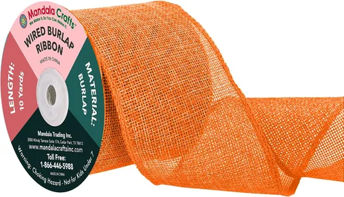 Vista 102 de Mandala Crafts Cinta de arpillera negra de 1.5 pulgadas de ancho para manualidades, rollo de 20 yardas de cinta rústica de arpillera para coronas