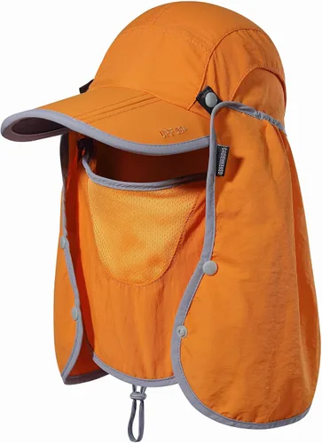 Vista 7 de GADIEMKENSD Sombrero de pesca plegable UPF 50+ 360 para exteriores