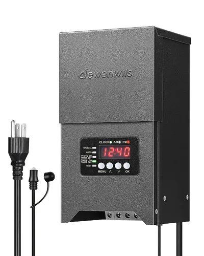 Vista 10 de DEWENWILS Transformador de bajo voltaje de 300W para paisaje, transformadores de bajo voltaje para exteriores con sensor de fotocélula