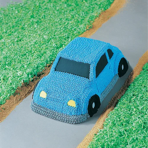 Vista 4 de Wilton Molde para pastel de automóvil, molde para pastel de cumpleaños 3D para niños, plata, aluminio