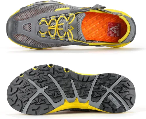 Vista 2 de HUMTTO Zapatos de agua para hombre y mujer, sandalias de senderismo anfibias, puntera cerrada, sandalias de secado rápido, ligeras, transpirables