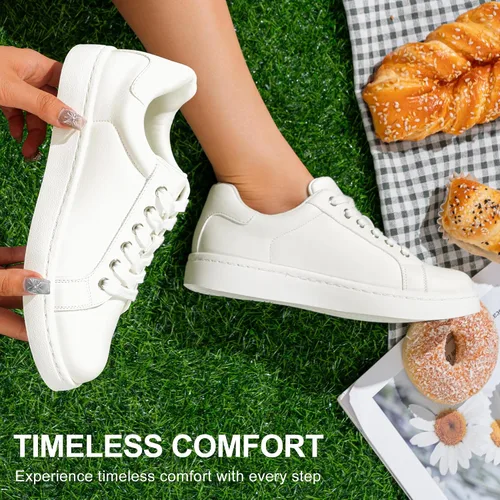 Vista 9 de Vepose Zapatillas de tenis casuales cómodas con cordones 8003 para mujer