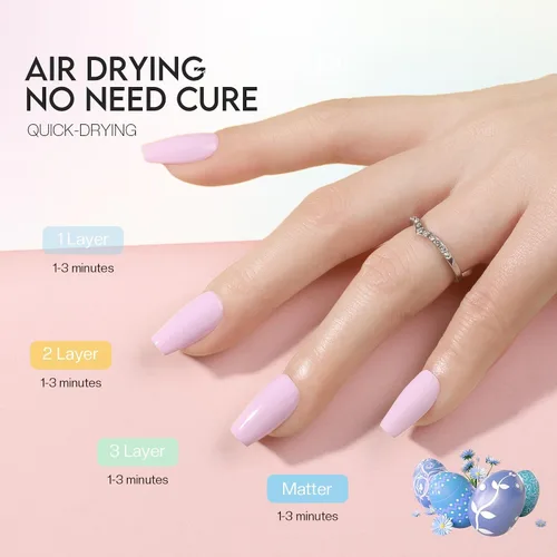 Vista 8 de Morovan Juego de esmaltes de uñas para uñas de manos: 15 colores de esmalte de uñas pastel macaron, kit de esmalte de uñas de invierno, esmalte
