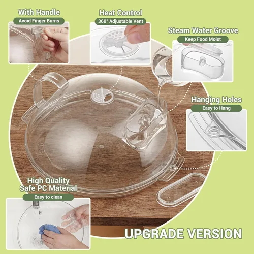 Vista 6 de Mango integrado transparente de vapor de agua con cubierta