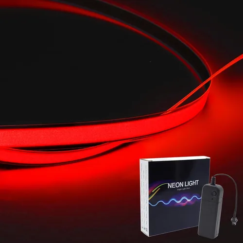 Vista 17 de Ourbest EL - Luz brillante de neón de 3.3 ft – 3 modos de permanencia/flash lento/estroboscópico rápido, kit de luz electrouminiscente para disfraz
