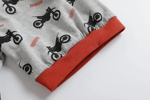 Vista 7 de MyFav Pijamas de algodón que brillan en la oscuridad para niños grandes, cómodos conjuntos de pijama